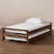 Baxton Studio Klara Walnut Finished Wood Expandable Twin Size to King Size Bed Frame 168-10730 - alternate 2